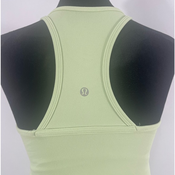 LULULEMON Green, Mint, Deep V Neck, Racetrack Tank, Built in Bra,Size Small - Picture 5 of 10